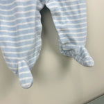 Load image into Gallery viewer, Kissy Kissy Blue Stripe Footie 9 Months
