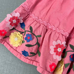 Load image into Gallery viewer, Mini Boden Floral Embroidered Hem Midi Skirt Crab Apple Pink 5-6
