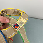 Load image into Gallery viewer, Vintage Carter's Tan Applique Train Overalls 12 Months USA
