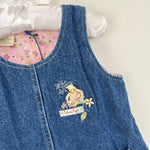 Load image into Gallery viewer, Y2K Vintage Classic Pooh Denim Ruffle Jumper 24 Months
