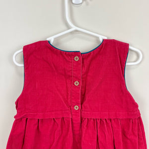 Mini Boden Pink Embroidered Bird Jumper Dress 2-3