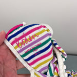 Load image into Gallery viewer, Mini Boden Charlie Pom Jersey Tank Top Rainbow Stripe 7-8
