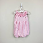 Load image into Gallery viewer, Ralph Lauren Ruffled Knit Bubble Shortall Pink 18 Months
