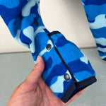 Load image into Gallery viewer, The North Face Glacier Fleece Bunting Blue Camo 6-12 Months
