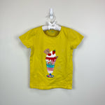 Load image into Gallery viewer, Mini Boden Big Appliqué T-shirt Sweetcorn Yellow Ice Cream 7-8
