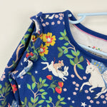 Load image into Gallery viewer, Mini Boden Mabel Fantasy Long Sleeve Cotton Twirly Dress Blue Unicorn 4-5
