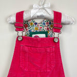 Load image into Gallery viewer, Mini Boden Girls Pink Corduroy Short Overalls 2-3 Years
