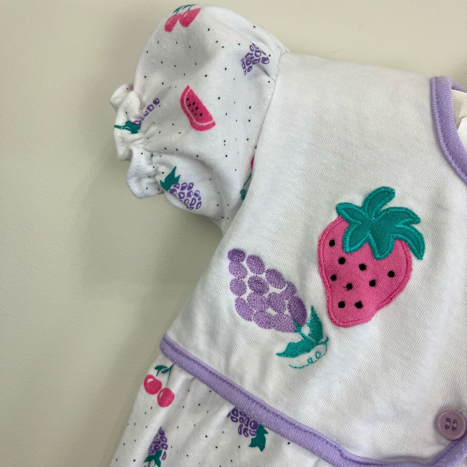 Vintage Baby Kisses Fruit Romper 3-6 Months