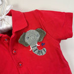 Load image into Gallery viewer, Mini Boden Piqué Polo Elephant Shirt 6-9 Months
