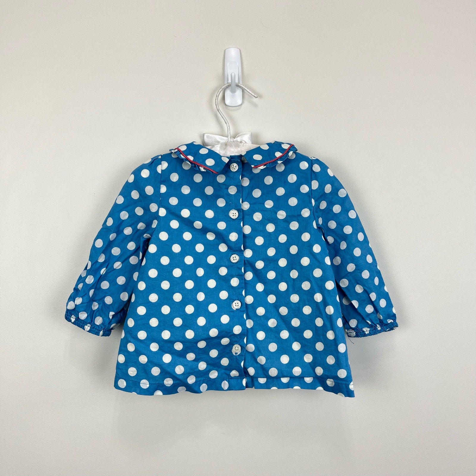 Mini Boden Blue Polka Dot Tunic 3-6 Months