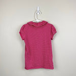 Load image into Gallery viewer, Busy Bees Eliza Ruffle Polo Pink Stripes 8
