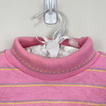 Load image into Gallery viewer, Vintage Healthtex Pink Stripe Applique Mouse Turtleneck Top 4T USA
