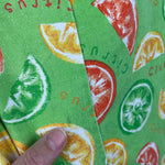 Load image into Gallery viewer, KHQ Sportswear Green Ruffle Citrus Fruit Shortall Romper 2T
