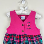 Load image into Gallery viewer, Vintage OshKosh B&#39;gosh Pink Plaid Flower Jumper 18 Months USA
