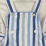 Load image into Gallery viewer, Mayoral Baby Blue Striped Dungaree Shorts Set 12 Months
