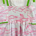 Load image into Gallery viewer, Lilly Pulitzer Girls Little Franco Dress Hotty Pink Alligator Grrrowl Embroidered 8
