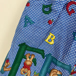 Load image into Gallery viewer, Vintage Blue Plaid Teddy Bear Alphabet Sleeveless Dress
