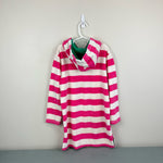 Load image into Gallery viewer, Mini Boden Pink Stripe Towelling Throw-on 8-9
