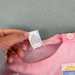 Load image into Gallery viewer, Vintage Sun and Fun Pink Crop Top 3T
