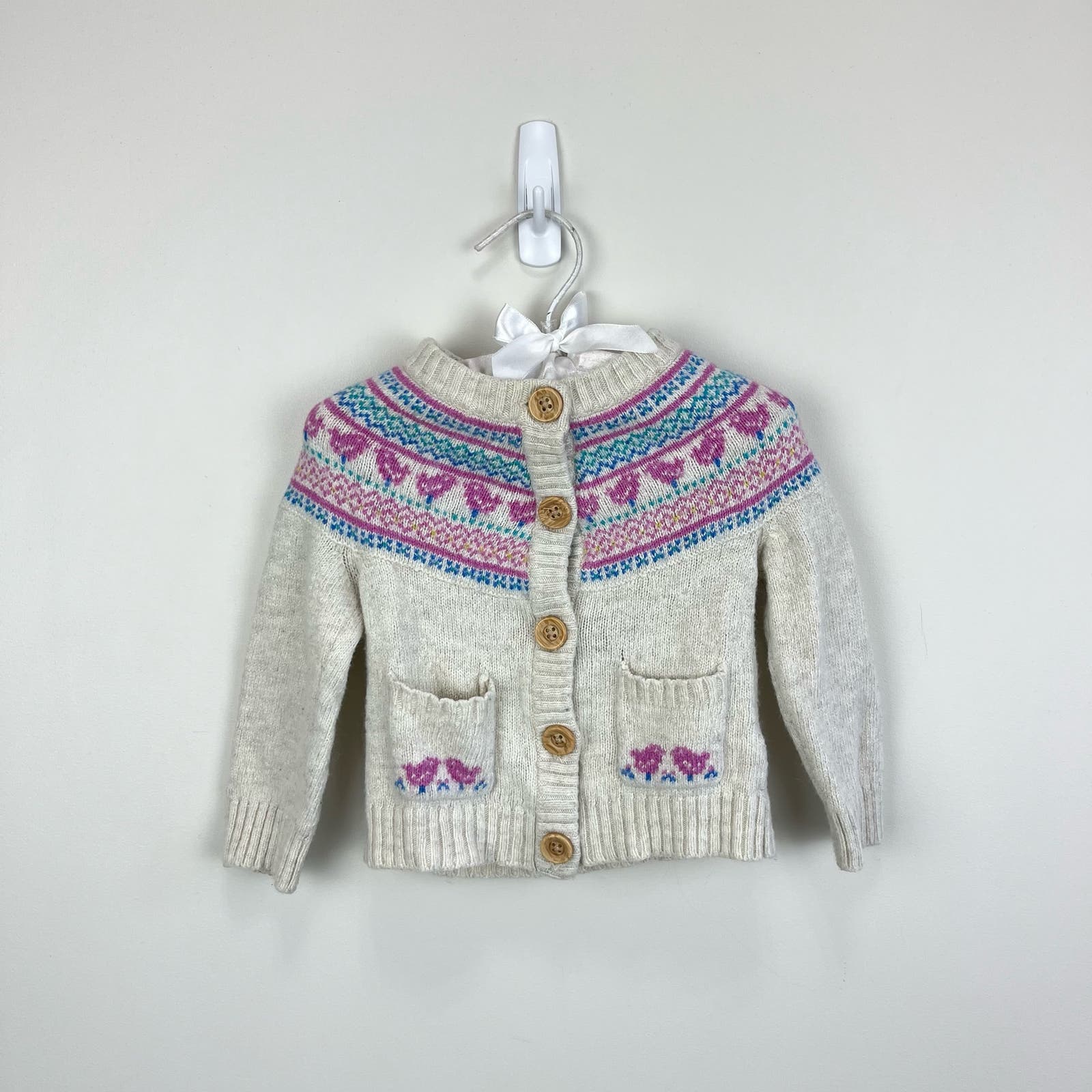 JoJo Maman Bebe Fair Isle Bird Sweater 12-18 Months