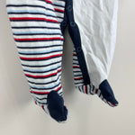 Load image into Gallery viewer, Kissy Kissy Striped Tugboat Footie Coverall 0-3 Months
