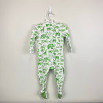 Load image into Gallery viewer, Magnetic Me Organic Cotton Baby Footie Green Avant Gardimals 12-18 Months
