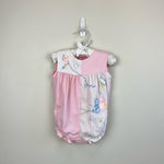 Load image into Gallery viewer, Vintage Baby Girl Pink White Kite Romper
