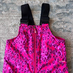 Load image into Gallery viewer, The North Face Snowquest Insulated Snow Bibs Cabaret Pink Leopard Small Print 4T
