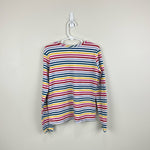 Load image into Gallery viewer, Hanna Andersson Girls Long Sleeve Rainbow Striped Tee 130 cm 8
