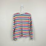 Load image into Gallery viewer, Hanna Andersson Girls Long Sleeve Rainbow Striped Tee 130 cm 8
