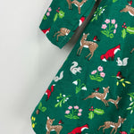 Load image into Gallery viewer, Mini Boden Shady Green Festive Woodland Ruffle Jersey Dress 3-6 Months NWT
