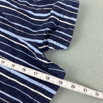 Load image into Gallery viewer, Hanna Andersson Y2K Blue Striped Shortalls 70 cm 6-12 Months
