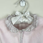 Load image into Gallery viewer, Jacadi Paris Pink Velour Ruffle Footie 12 Months
