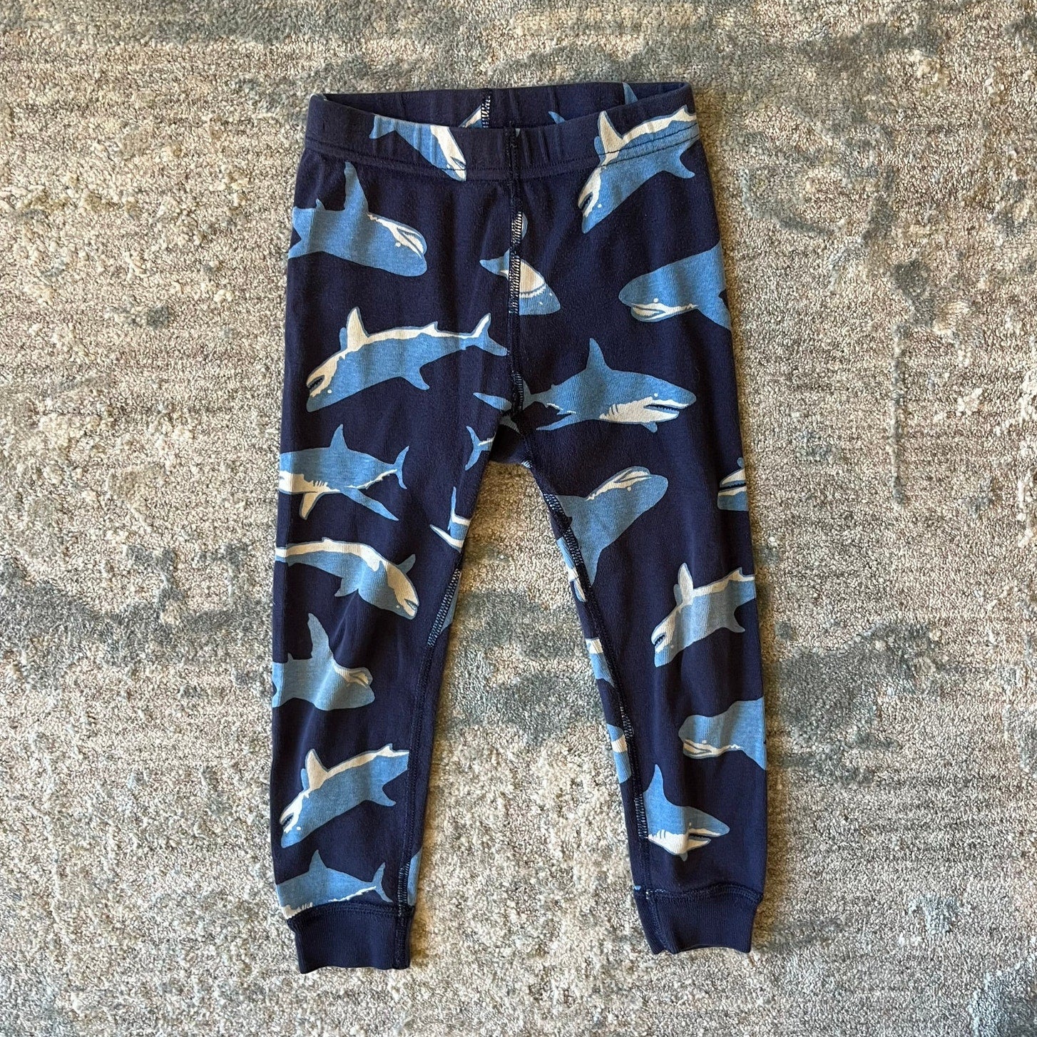 Hanna Andersson Blue Shark Long John Pajamas 90 cm 3T