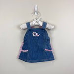 Load image into Gallery viewer, Y2K Vintage Disney Baby Aristocats Marie Floral Denim Jumper Dress 3 Months

