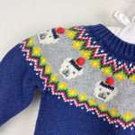 Load image into Gallery viewer, Mini Boden Fair Isle Blue Polar Bear Sweater 3-6 Months
