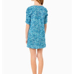 Load image into Gallery viewer, Lilly Pulitzer Girls Mini Belden Dress Cumulus Blue Blooming Together M 6-7
