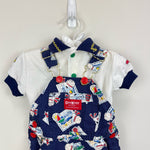 Load image into Gallery viewer, Vintage OshKosh B'gosh Worldwide Traveler Overalls Set 3-6 Months USA
