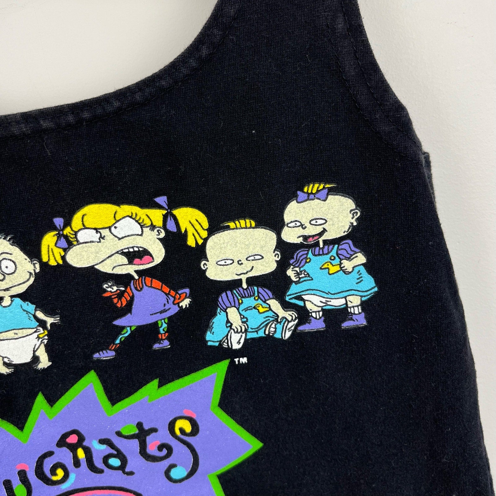 Vintage Nickelodeon Rugrats Tank Top Black USA