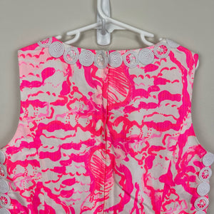 Lilly Pulitzer Girls Mini Mila Shift Dress Coral Reef Beside the Point 14