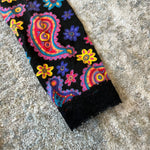 Load image into Gallery viewer, Vintage Oobee Doobee Black Paisley Floral Leggings 24 Months USA
