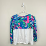 Load image into Gallery viewer, Lilly Pulitzer Girls Mini Finn Top Pundy Blue Isle Be Back XL 12-14 NWT
