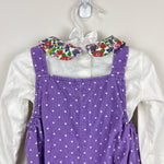 Load image into Gallery viewer, Mini Boden Cord Dungaree Set Aster Purple Pin Spot Bunny 12-18 Months
