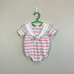 Load image into Gallery viewer, Vintage Little Lindsey Pink Striped Romper 0-6 Months
