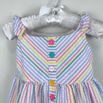 Load image into Gallery viewer, Bonnie Baby Pastel Stripe Seersucker Dress 6-9 Months
