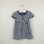 Load image into Gallery viewer, Hanna Andersson Short Sleeve Striped Play Dress 85 cm 2T
