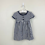 Load image into Gallery viewer, Hanna Andersson Short Sleeve Striped Play Dress 85 cm 2T
