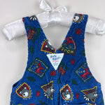 Load image into Gallery viewer, Vintage OshKosh B'gosh Blue Fall Forest Overalls 6-9 Months USA
