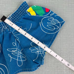 Load image into Gallery viewer, Vintage Blue Printed Track Shorts 2T USA

