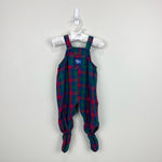 Load image into Gallery viewer, Vintage OshKosh B&#39;gosh Plaid Footie Overalls 3-6 Months
